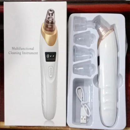 Face Vacuum Suction Blackhead Remover Pore Cleaner | Electric Deep Cleansing Tool for Nose & Face