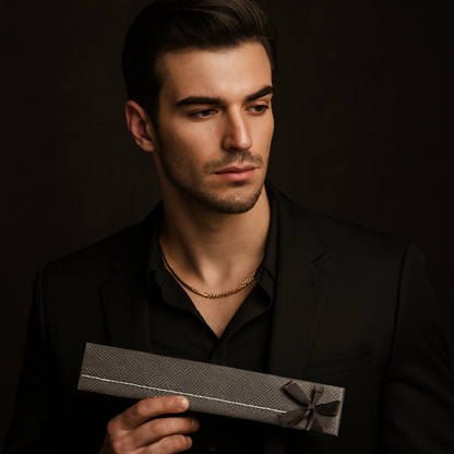 Men’s Golden Necklace Chain | Stylish & Durable Metal Chain for Daily Wear, Party, or Casual Outfits – Trendy Jewelry for Men Rs 677